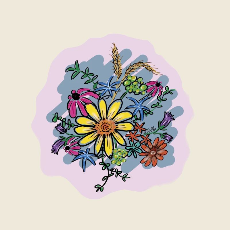 Illustration de bouquet de fleurs coloré