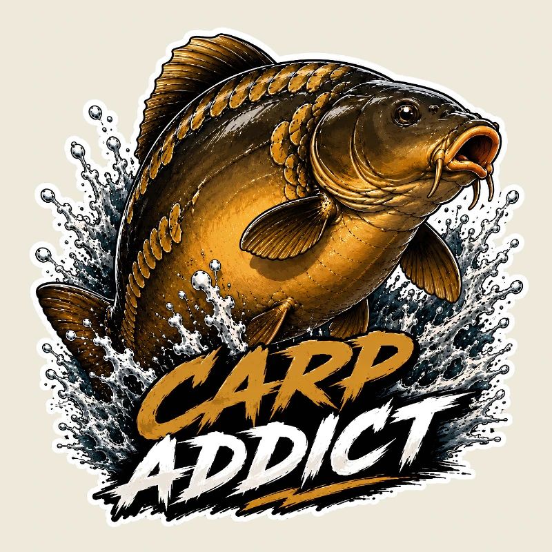 Carp Addict Spiegel Karpfenfischerei-Design