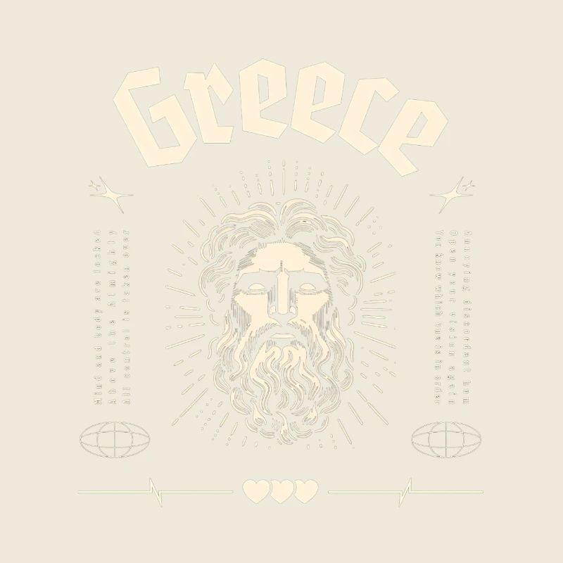 Portrait du dieu ancien de la Grèce