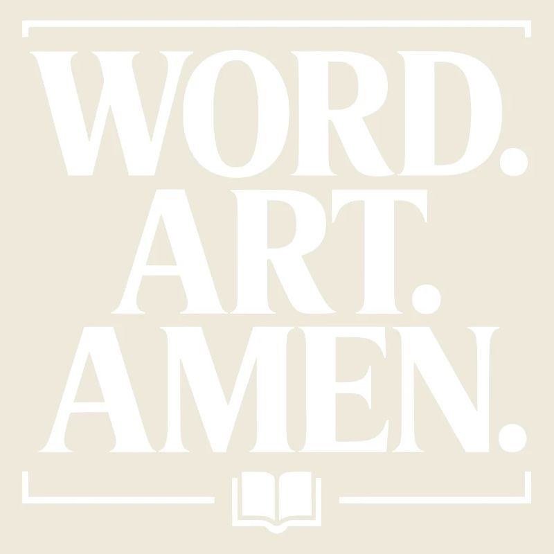 Word Art Amen Typographie Tee