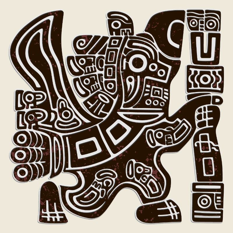 Aztec Eagle Warrior Tribal Ancient Totem