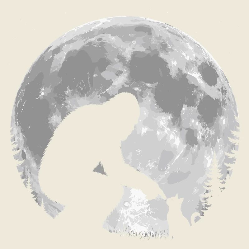 Bigfoot, Chat, Lune, Pleine Lune, Chaton