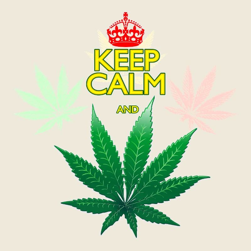 Reste calme et feuille de cannabis