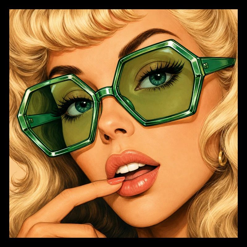Emerald Spellbound Glamour Retro Portrait