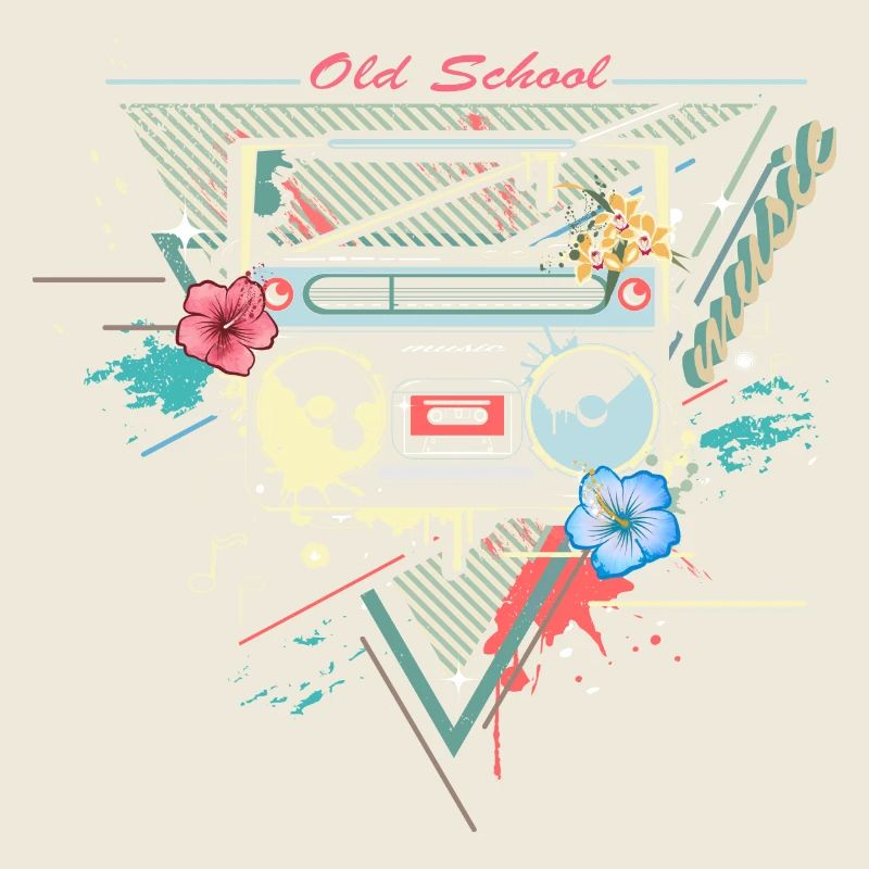 Ghettoblaster rétro graffiti