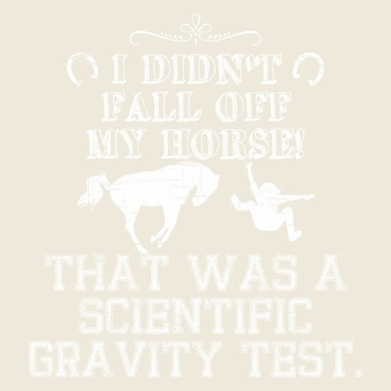 Horse rider dropping gravity science