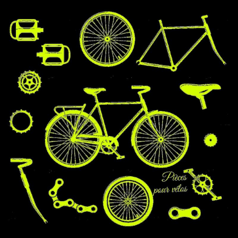 Bicycle Parts Illustration