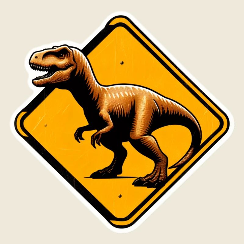 T-Rex Warnschild Illustration