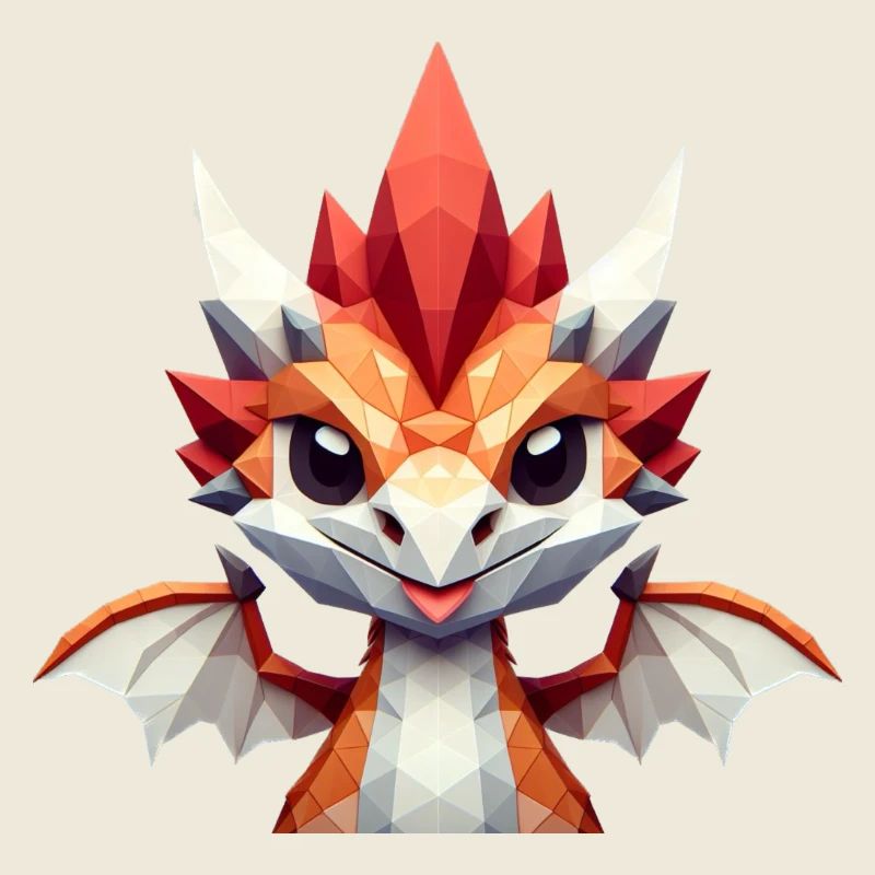 Un petit dragon de style polygone