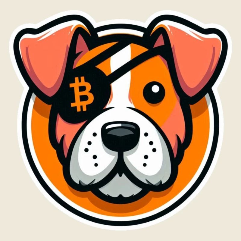 Dog with Bitcoin Eye Patch
