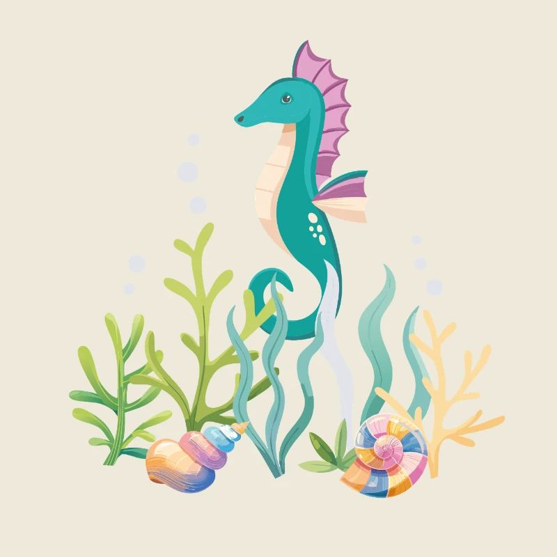 Meeresaquarium Seepferdchen Design