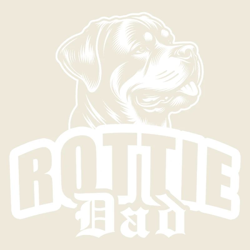 "Rottie Dad" mit Hundekopf