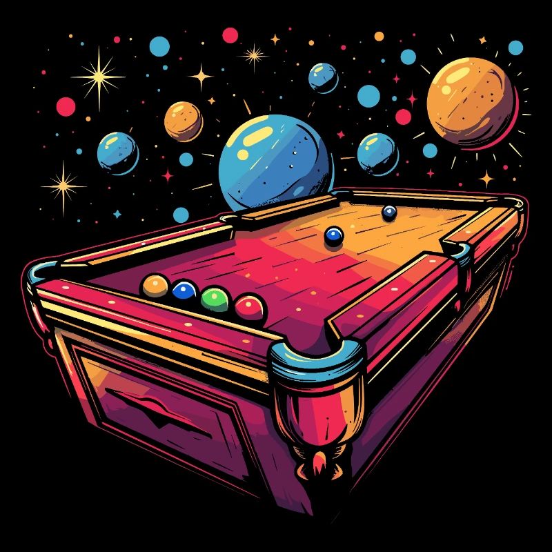 Style de dessin animé de billard