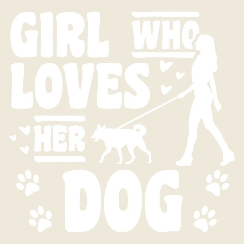 Mädchen das Hunde liebt