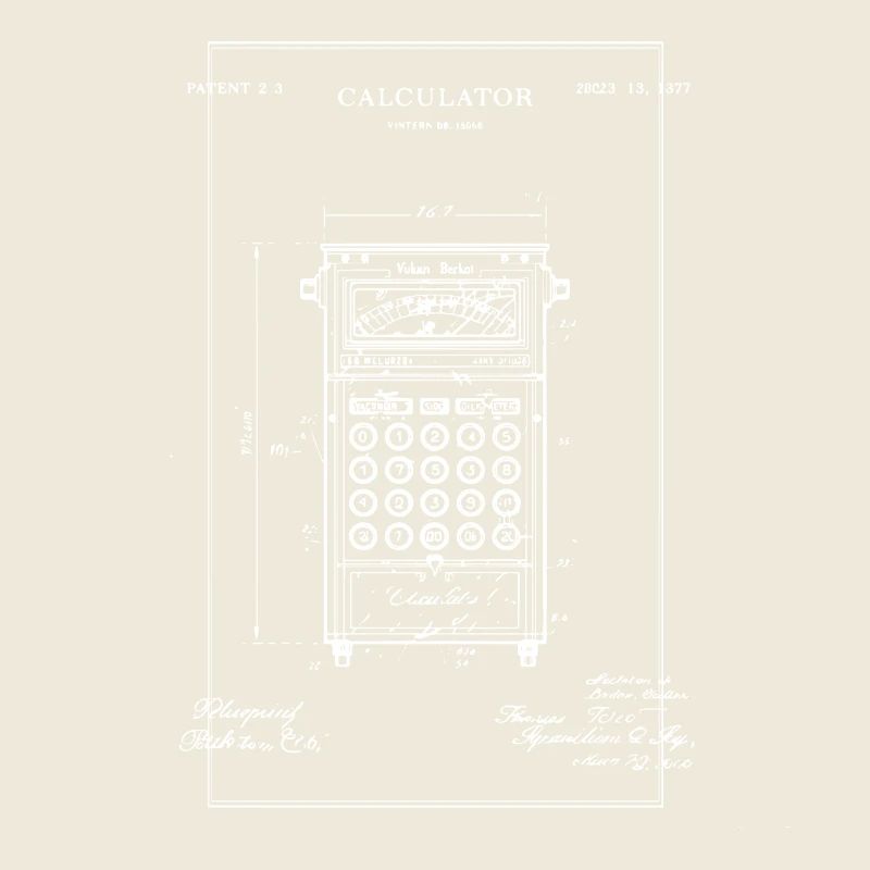 Plan de calculatrice vintage