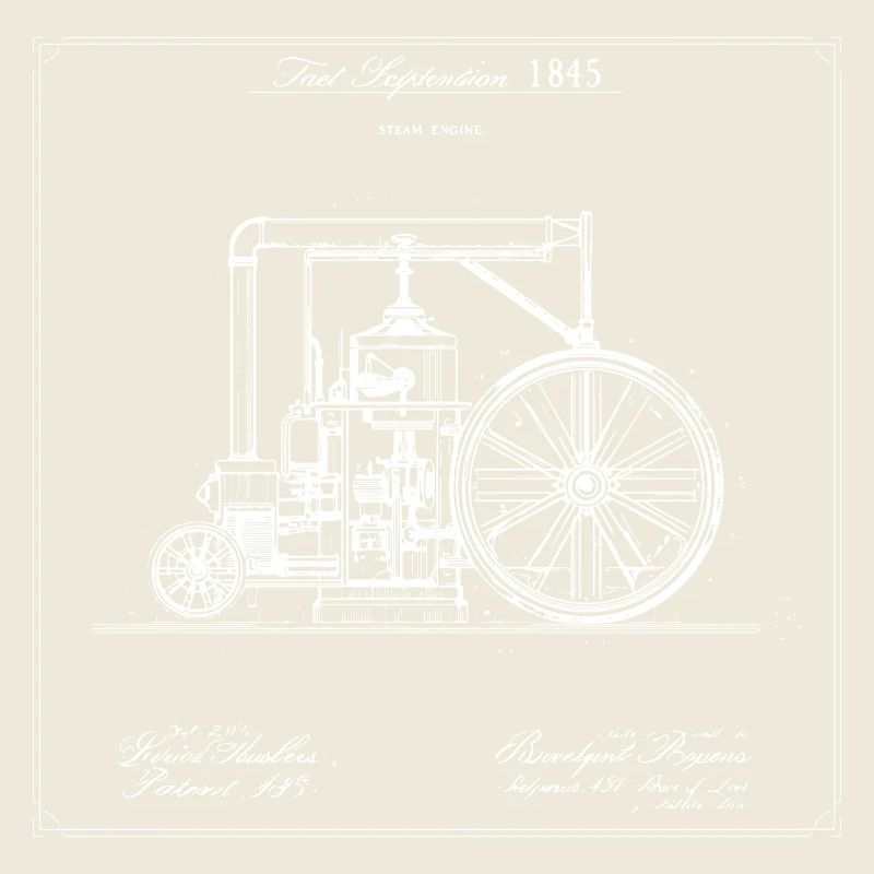 Vintage Steam Engine Bauplan
