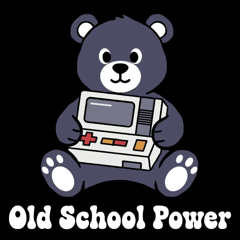 Old School Power Bär Retro Konsole
