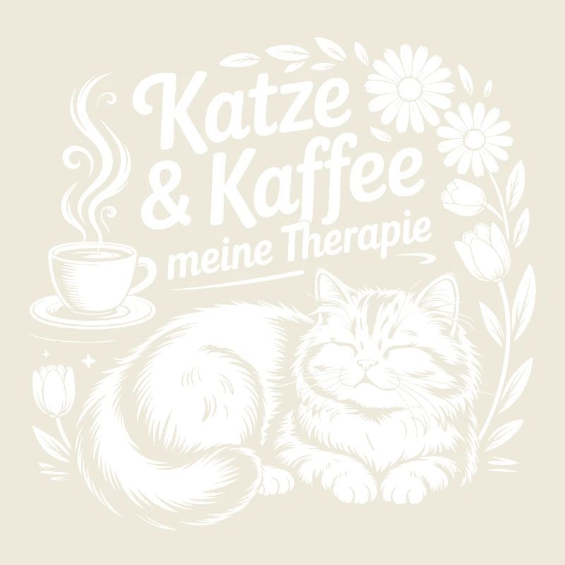 Motif de caféthérapie pour chat