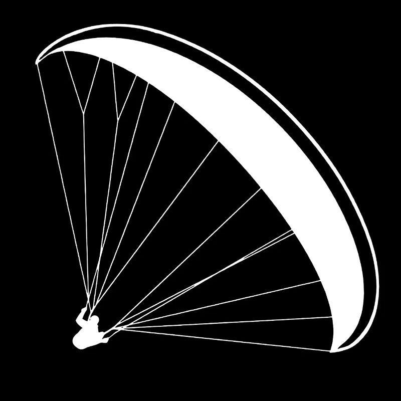 Logo de la silhouette du pilote de parapente