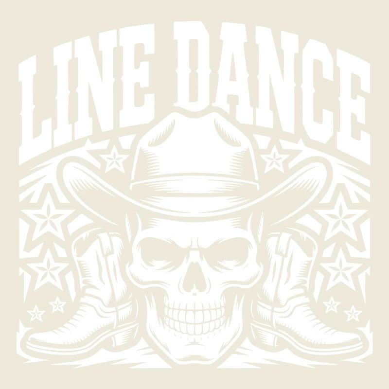 Line Dance Schädel Cowboy