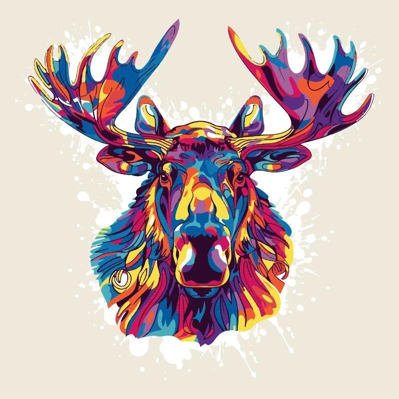 Deer Deer Paint Blobs