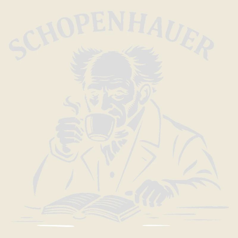Arthur Schopenhauer drinking Coffee 