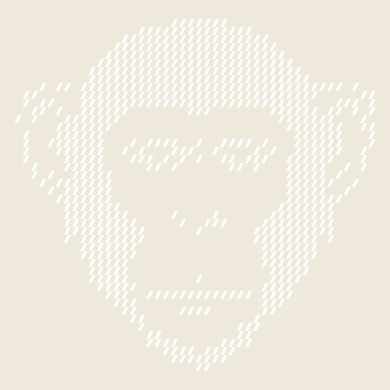 Pixel Monkey Halftone Art