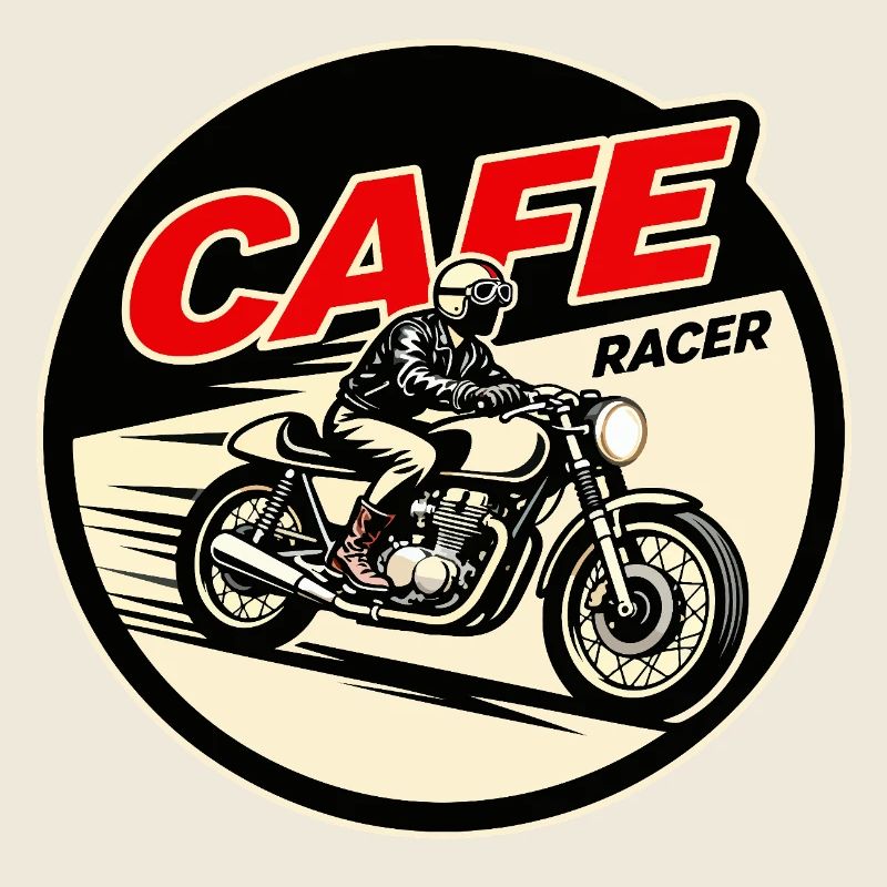 Cafe Racer Vintage Logo Circle