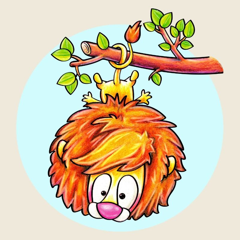 hanging lion with sky