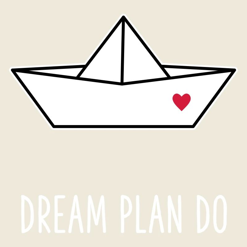 Dream Plan Do - Papierboot Schiffchen Herz