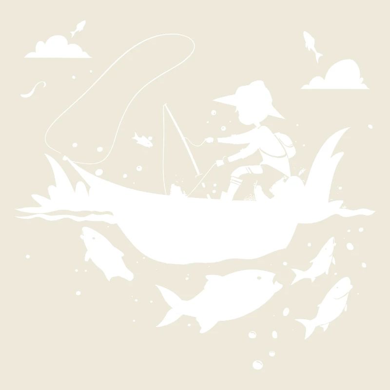 Look de bande dessinée de pêche