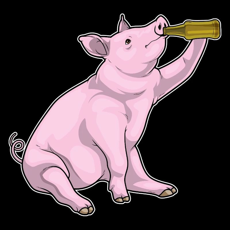 Schwein Flasche Bier