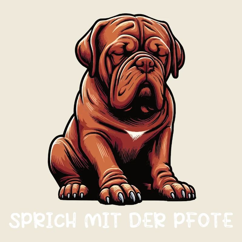 Speak with the paw Bordeaux mastiff Bordeaux