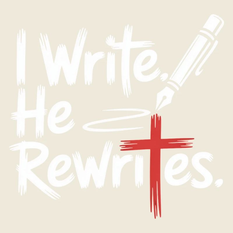 I Write He Rewrites Glauben Jesus