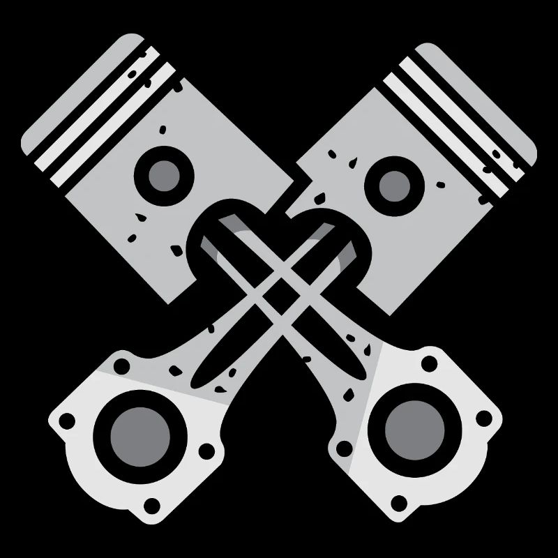 Crossed Piston Gray Mechanic Design
