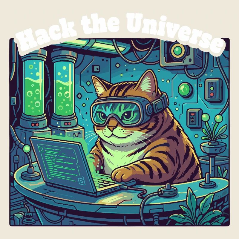 Hackerkatze im Universum