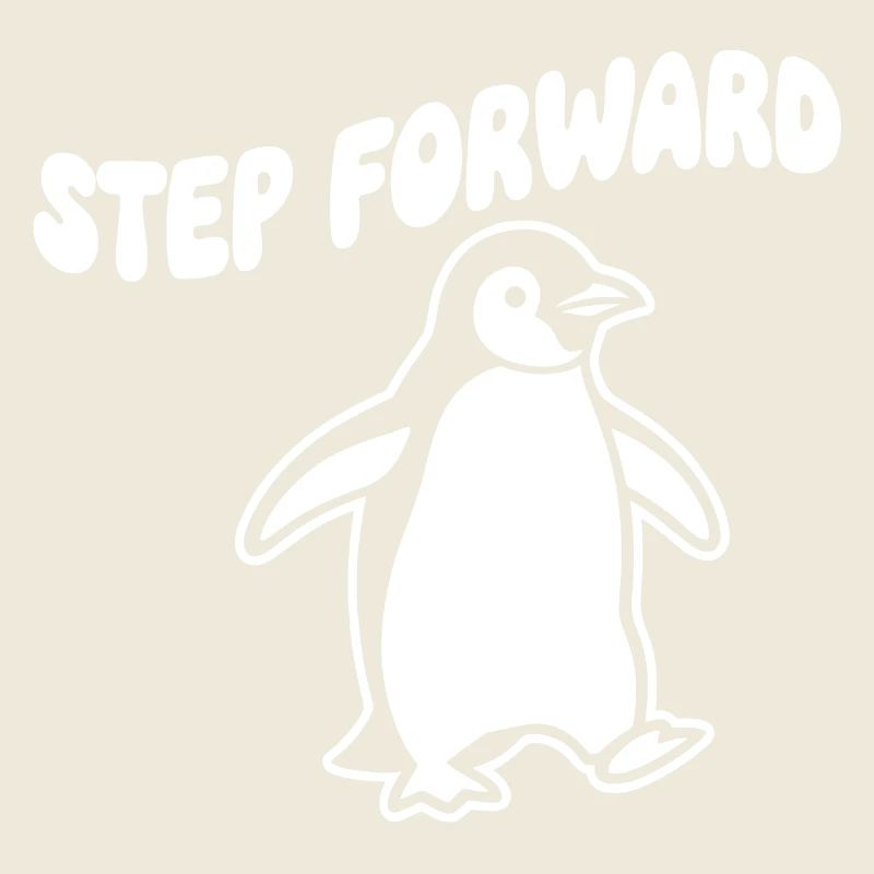 Step Forward Penguin – Line Art