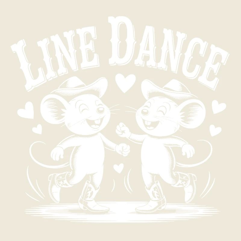 Line Dance Mäuse Illustration