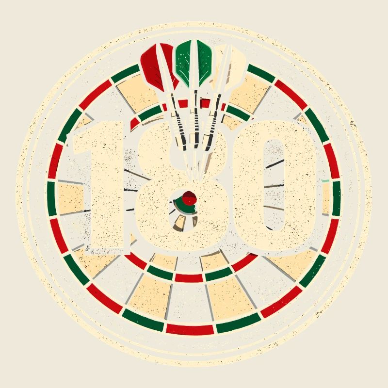 Retro Dartboard 180 Dartboard Darts Player