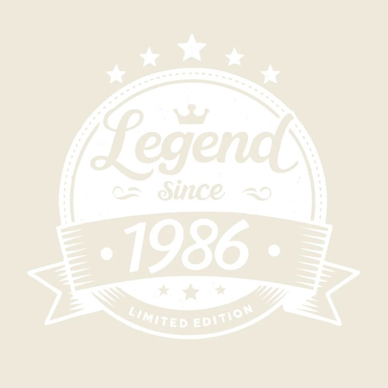 Legend since 1986, weiss