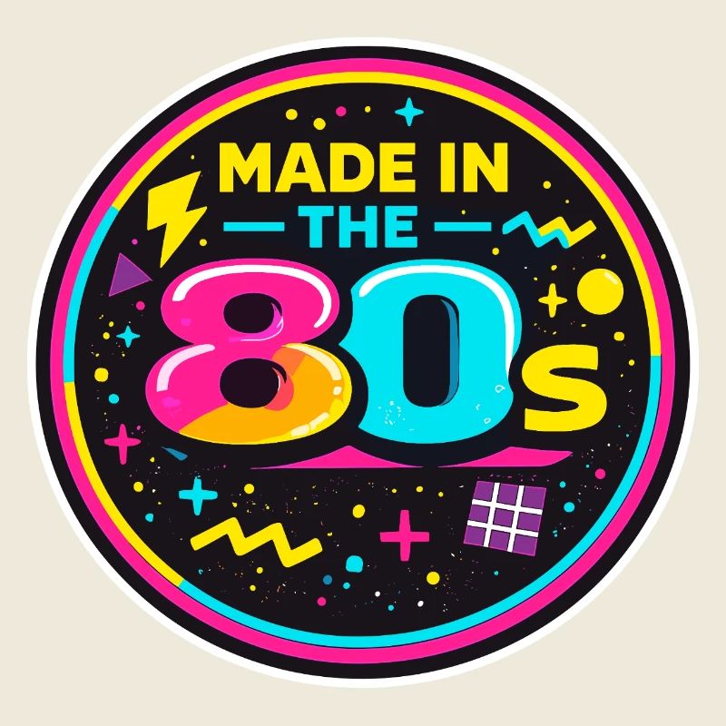 80er Neon Nostalgie Sticker