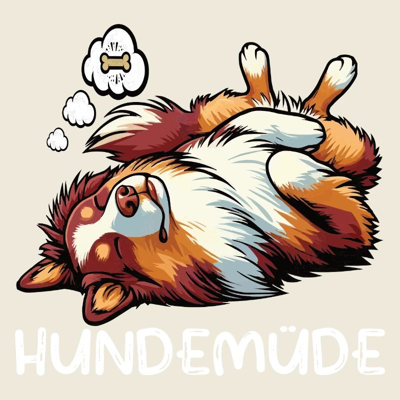 Hundemüde Australian Shepherd Aussie Aussiehalter