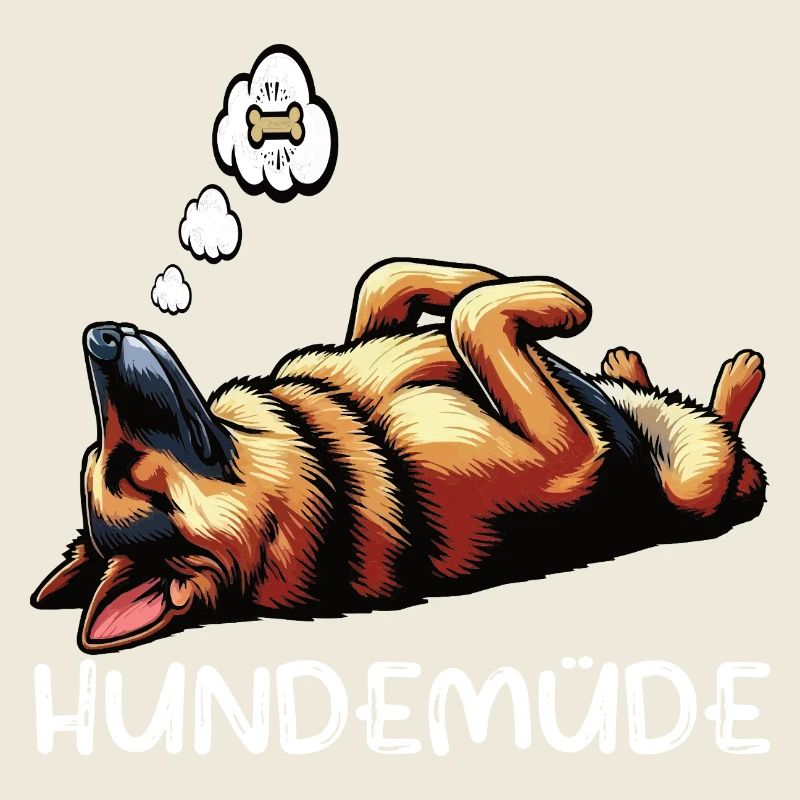 Hundemüde Deutscher Schäferhund Schäferhundhalter