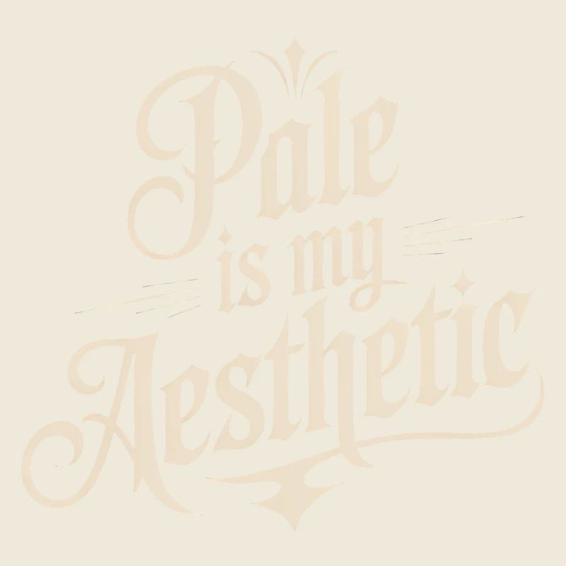 Pâle est ma typographie esthétique