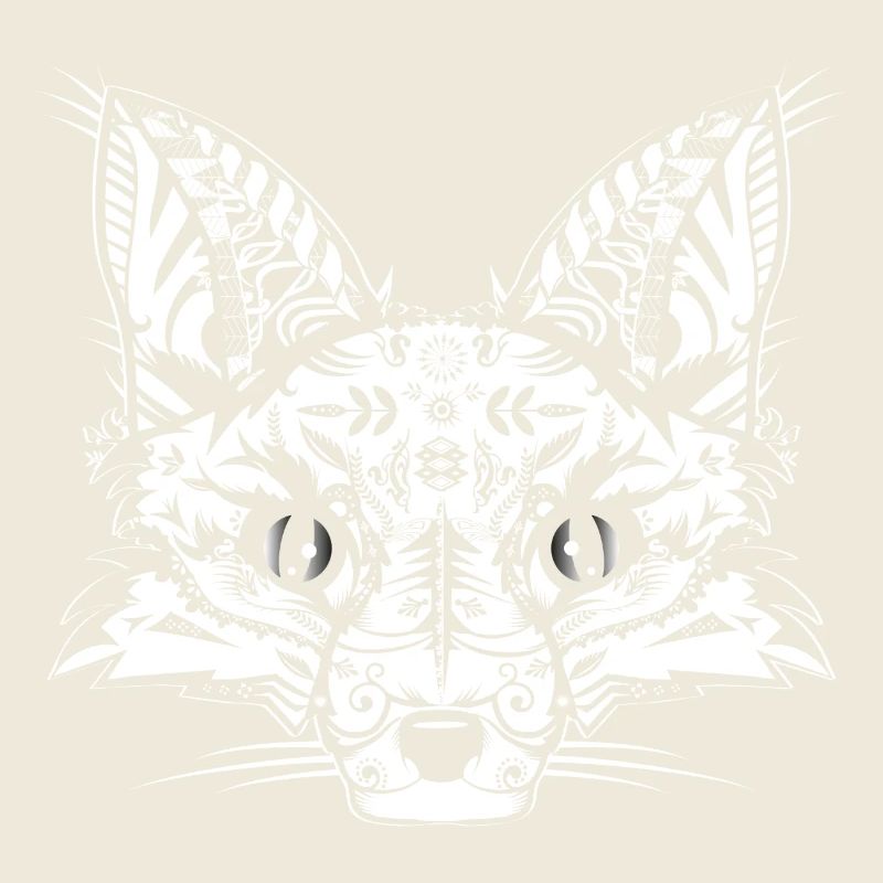 A fox head -White