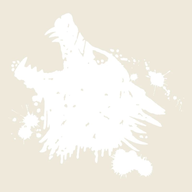 Howling white wolf