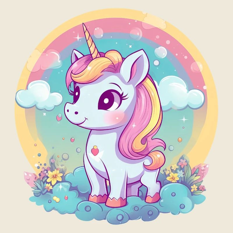 Licorne Rainbow Coucher de soleil