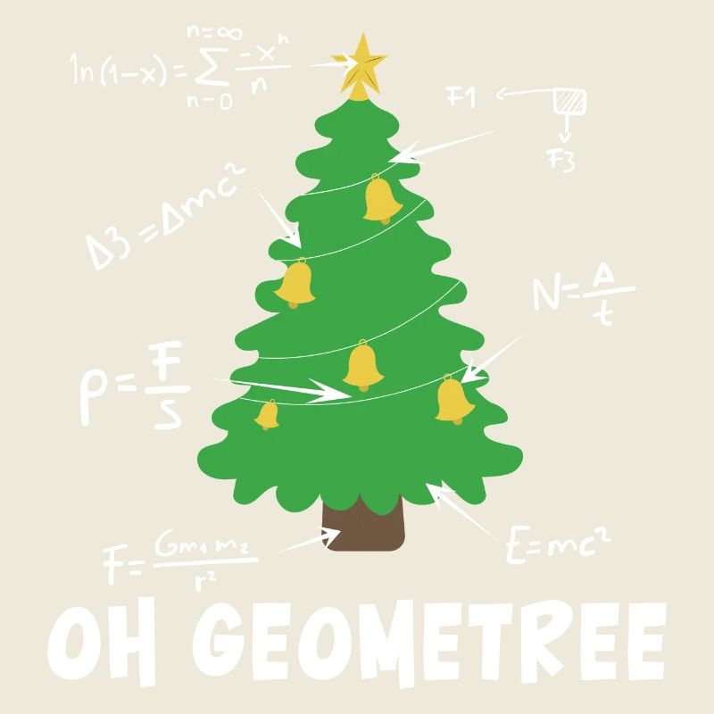 Oh Geometrical Merry Christmas Math Arithmetic