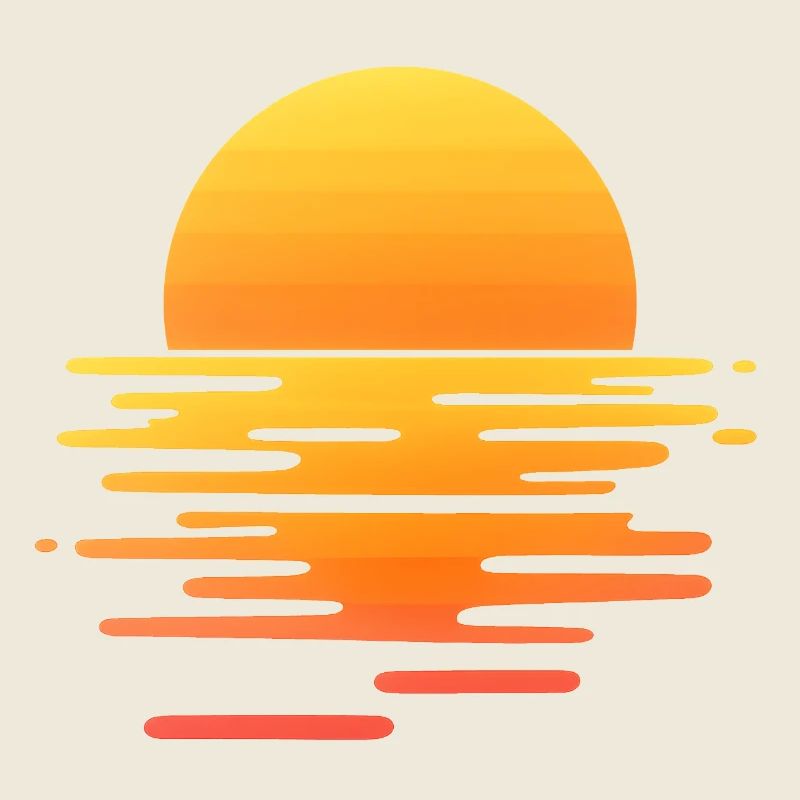 Coucher de soleil rétro