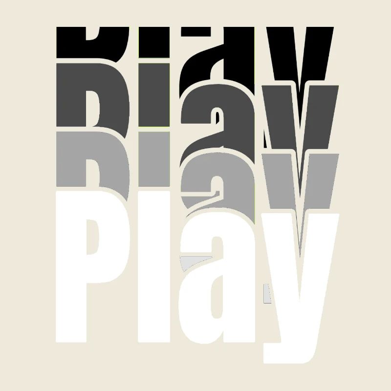 Overlapping Play Typography